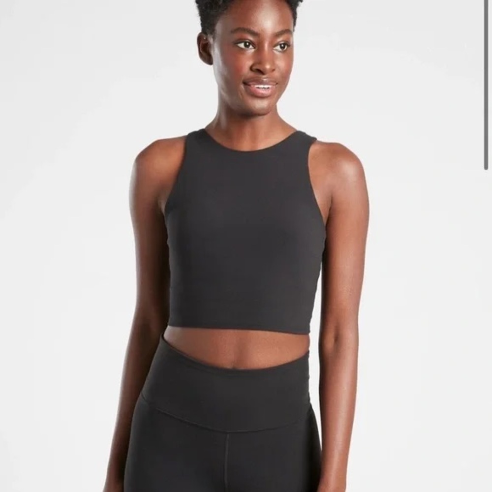 Athleta Conscious Crop High Neck Racerback Yoga Longline‎ Bra Top size M